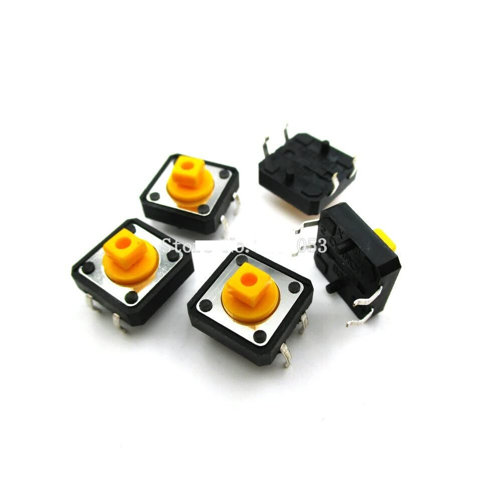 20Pcs 12X12mm Yellow Square Waterproof Tactile Push Button Switch Precision Micro Switch 9199774201704