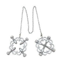 Flower Nipple Clamp Adjustable Metal Chain Nipple Clip Ring Nipple Toy Flirting Prop