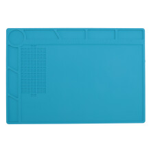 Anti-Corrosive Soldering Mat with Magnetic Zones and Heat Protection, High Temperature Resistant Silicone Work Mat for Electronics and Smart Device