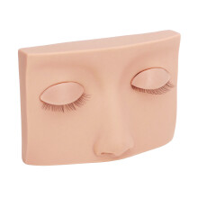 Tête de mannequin pour extensions de cils, paupières en silicone, 3 paires, rose