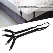 2 Stück Bettlakenhalterclips 109 cm Schwarz/Weiß