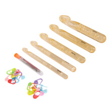 Ensemble de 5 grands crochets en plastique avec poignées ergonomiques, tailles variées