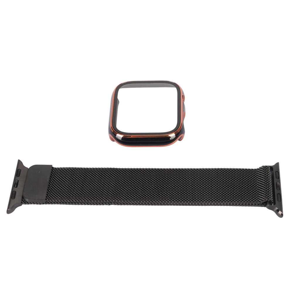 Breathable Sweat Proof Iwatch Band Stainless Steel Zircon Stones Compatible With Apple Watch Series 10 9 8 7 6 5 4 3 2 1 Se Ultra Elegant Magnetic Mes 9176269973513