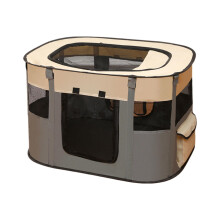 Kitten Tent Playpen for Pets Indoor Outdoor, Foldable and Breathable Cage, Gray, Model A, Travel Patio