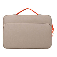 Men's Briefcase Thickened Design Computer Bag Large Capacity Gray 38 x 27 x 3 Cm 14.9 x 10.6 x 1.1 In For Laptops