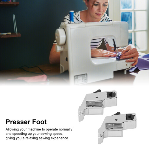 2pcs Replaceable Hemming Sewing Foot for Embroidery and Tailor Machines Durable 2