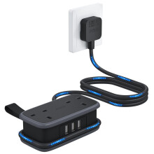 Extension Lead with USB Slots, NTONPOWER Travel Extension Lead (3 USB-