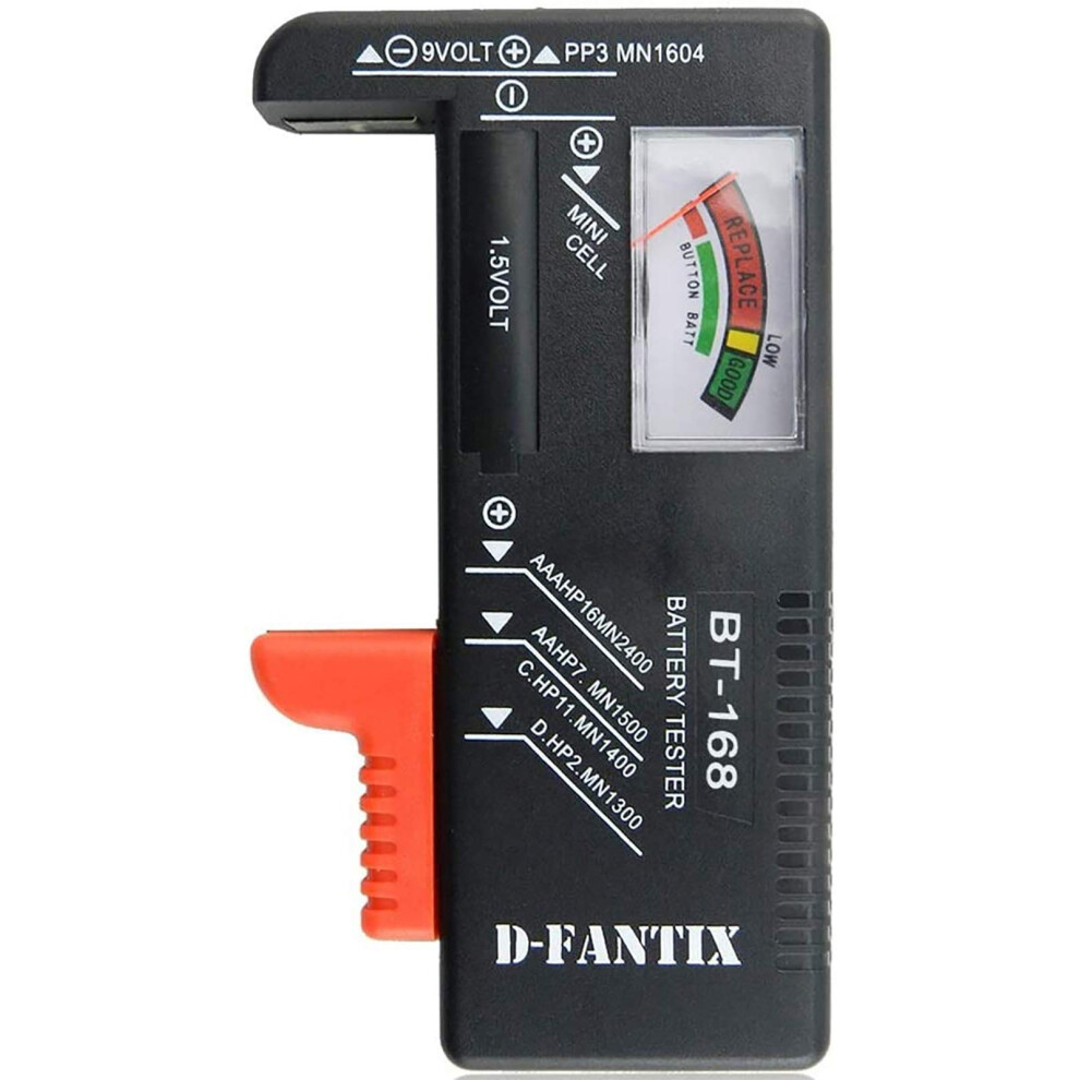 D-Fantix Analogue Battery Tester, Battery Checker For Aa Aaa C D 9V 1. 8587710603025