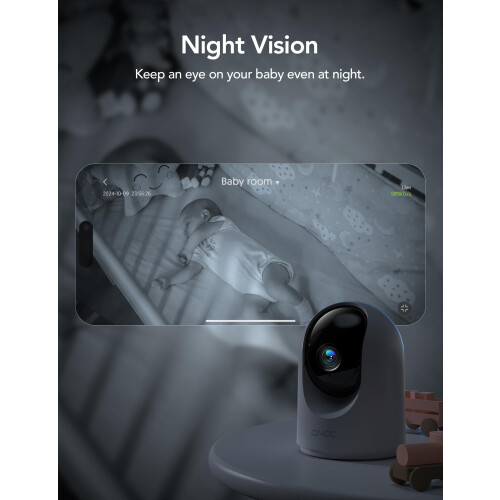 GNCC 2K/3MP Indoor Security Camera WiFi, CCTV Camera House Security, 3 2