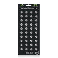 POWEROWL 40 x LR41 Batteries, High Capacity AG3 L736 392 384 192 1.5V