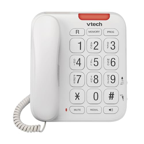 VTech VTech CL1100 Corded Landline House Phone with Big Button, Visual Ring 1