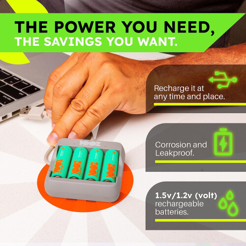 Rechargeable Battery AA 8 Pack NiMH 1.5v /1.2v Volt double AA battery 1