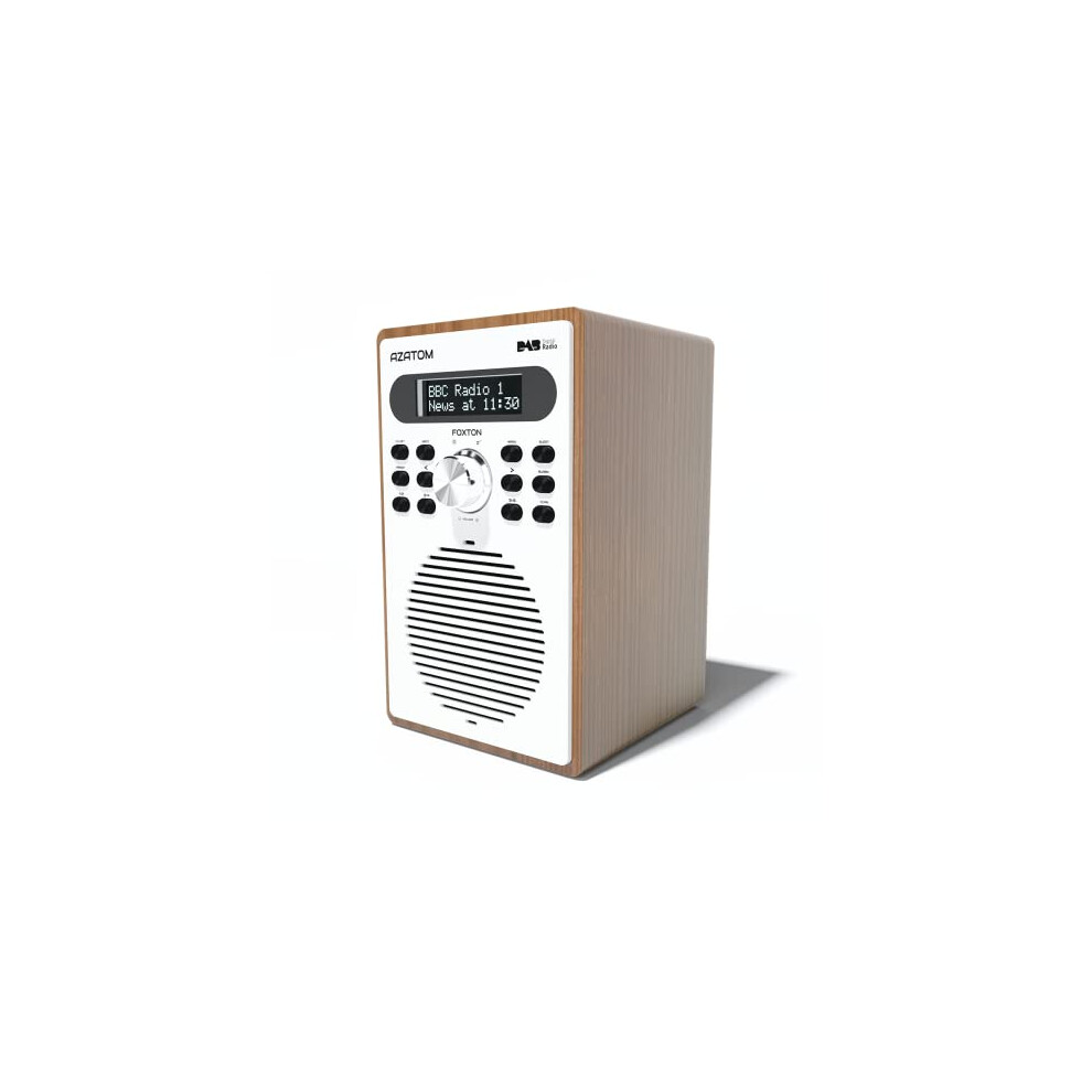 Azatom Foxton Dab/Dab+ Digital Fm Radio/Alarm Clock/Wood Effect/Headph 4663655588406