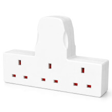 13A 3 Gang UK 3-Pin Power Adapter Multi Plug Socket Extender, Compact
