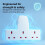 13A 3 Gang UK 3-Pin Power Adapter Multi Plug Socket Extender, Compact 4