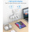 Mscien Multi Plug Extension Socket with USB, 4 Way Plug Adapter, Hanging Plug Extender with Switches for Home, Office, Multiplug Wall Socket Extensio 3