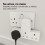 13A 3 Gang UK 3-Pin Power Adapter Multi Plug Socket Extender, Compact 3