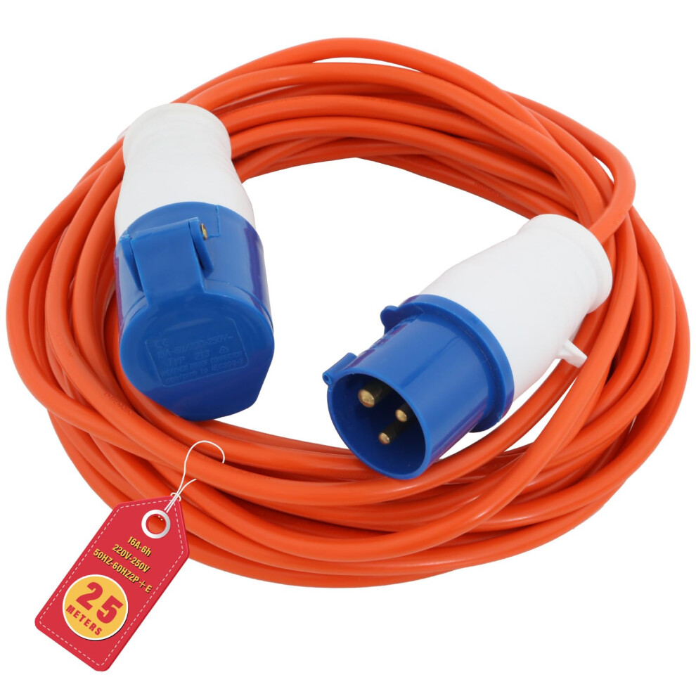 Heavy Duty Caravan Hook Up Cable,25M Extension Lead,16 Amp Cable 240V 4813850567731