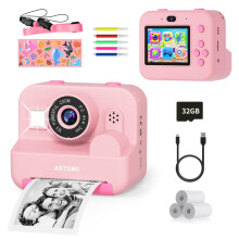 Kids Instant Print Selfie Camera for Girls,1080P H