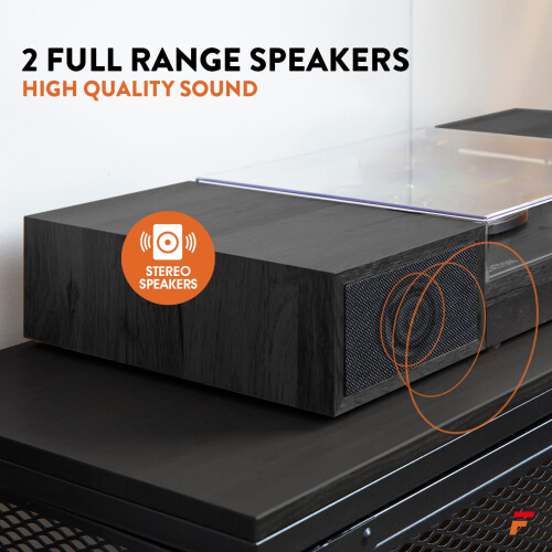 Fenton RP165B Record Player with Speakers – Retro Bluetooth Turntable, 2