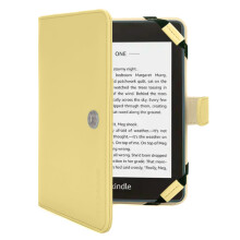 TECHGEAR YELLOW Kindle PU Leather Folio Case Cover With Magnetic Clasp