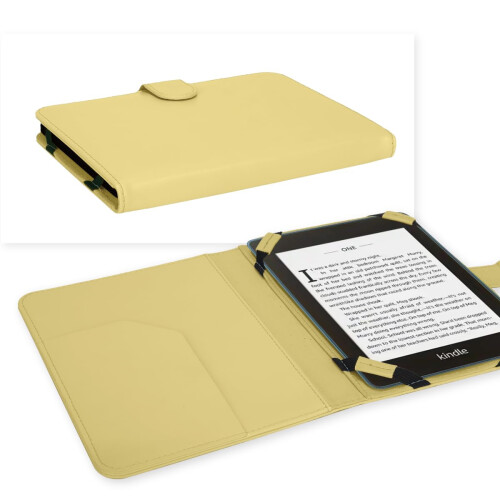TECHGEAR YELLOW Kindle PU Leather Folio Case Cover With Magnetic Clasp 1