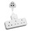 LIPWEL Extension Lead 3 Way Multi Plug Socket Surge Protected Short Ex 1