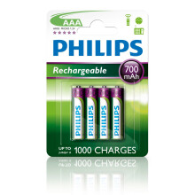 Philips Rechargeable Battery AAA - 700mAh (4 Batteries)