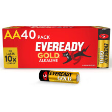 Eveready Gold by Energizer - AA Battery (40 Pack) - Bulk Double A Batteries - 1.5V Alkaline - Reliable Power For Every Day Devices - 100% Recyclable
