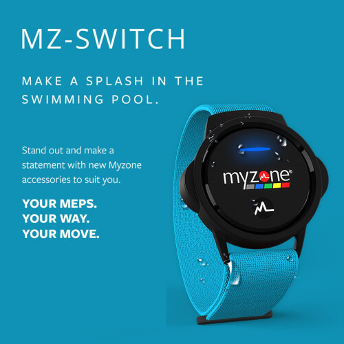 MYZONE MZ-Switch Replacement Arm & Wrist Straps - Aqua - Vibrant, Adju 2