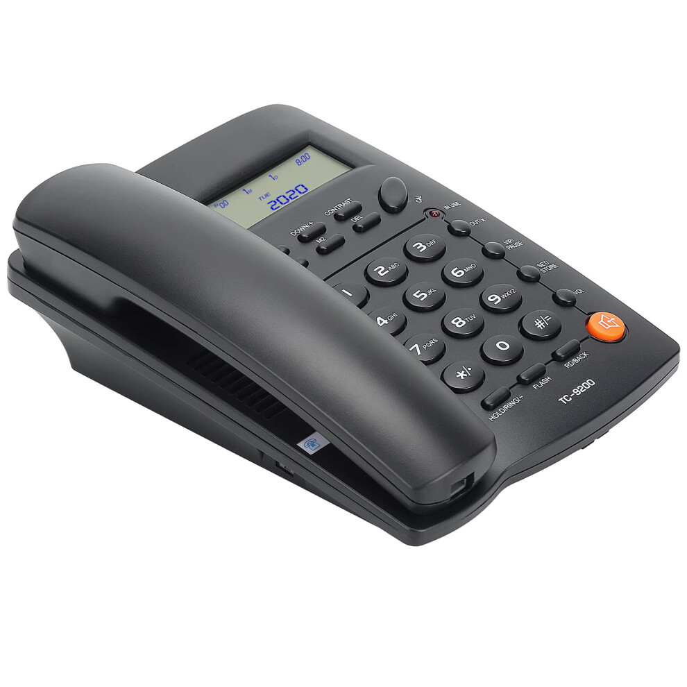Uvital Desktop Corded Telephone, Dtmf/Fsk Mode, Lcd Display, Calls Mem 4612874052632