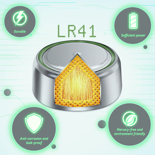 Alkaline Button Cell Batteries LR41 AG3 1.5V Coin Cell Battery 384 SR4 1