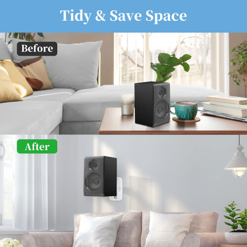 Cozycase Speaker Wall Mount Brackets with Fittings - Adjustable Satell 1