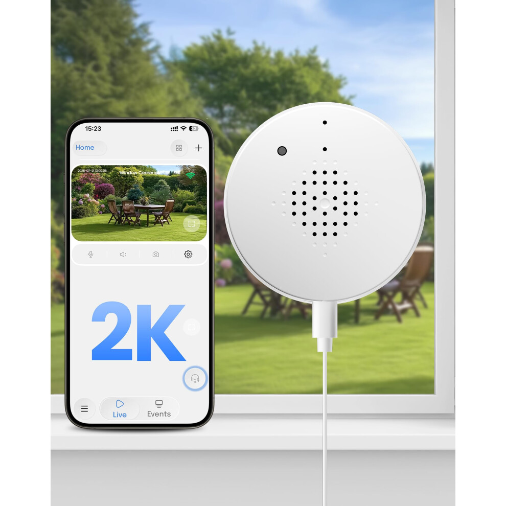 Akinguar 3Mp 2K Window Camera, 2.4Ghz&5Ghz Wifi Indoor Camera For Home 3034282486754