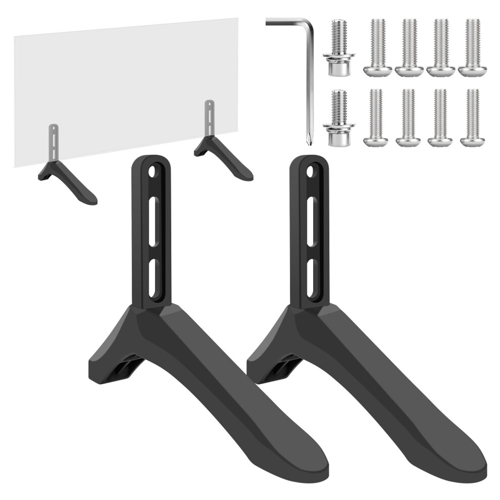 Tv Stand Legs Replacement Universal Plastic Tv Base Pedestal Feet With 1092383663483