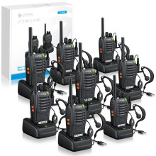 eSynic 8Pack Professional Walkie Talkies for Adults Rechargeable Walki