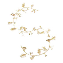Haarrebe mit Kristallen, funkelnden Strasssteinen, flexiblem Design, elegantem Haarschmuck, Brauthaarschmuck, Strass-Brauthaarrebe F