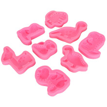 Moldes reutilizáveis em formato de dinossauro 3D, moldes de silicone de qualidade alimentar para fondant, ideais para bolos e chocolates com tema de