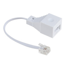 brileze RJ11 to BT Socket Adapter Standard RJ11 Plug to BT Telephone Socket Landline Port Converter Phone to Ethernet Connector for 6P4C Telephone, F