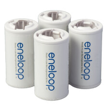 Panasonic BQ-BS2E4SA eneloop C Size Battery-Adapters for Use With enel