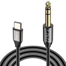 J&D USB C to 6.35mm 1/4 inch TRS Male Audio Cable Adapter Aux Jack Ste