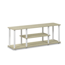 Furinno Turn-N-Tube No Tools 3D 3-Tier Entertainment TV Stands, Cream