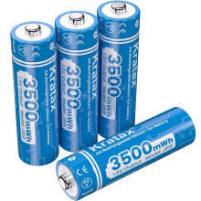 Kratax 1.5V AA Rechargeable Lithium Batteries,3500mWh High Capacity Do