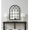 Arc Window Wall Mirror Black Plastic Frame 71x50Cm 1
