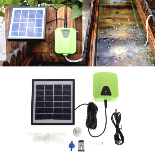 Pompe à oxygène à énergie solaire pêche/aquariums/panne de-Vert 1