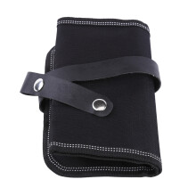 Sac à outils enroulable pour soudeurs, porte-électrodes en cuir avec rabat de protection et conception balistique rembourrée, organisateur