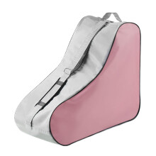 Ice Skating Bag Oxford Fabric Backpack With Adjustable Shoulder Strap Zipper Pink For Storing Shoes Girls And Children