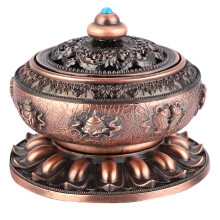 Incensario árabe, decoración retro para el hogar, elegante quemador de incienso, soporte de hierro vintage con patrones clásicos, decoración
