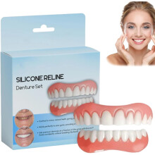 Soft Denture Reline Kit Silicone for Comfort Fit, Secure Natural Bite and DIY Denture Set