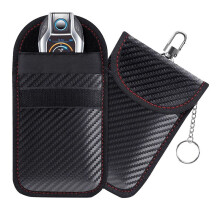 2 Pack Faraday Bag for Key Fob, Faraday Cage Protector, Car RFID Signal Blocking Key Protector, Anti-Theft Faraday Bag